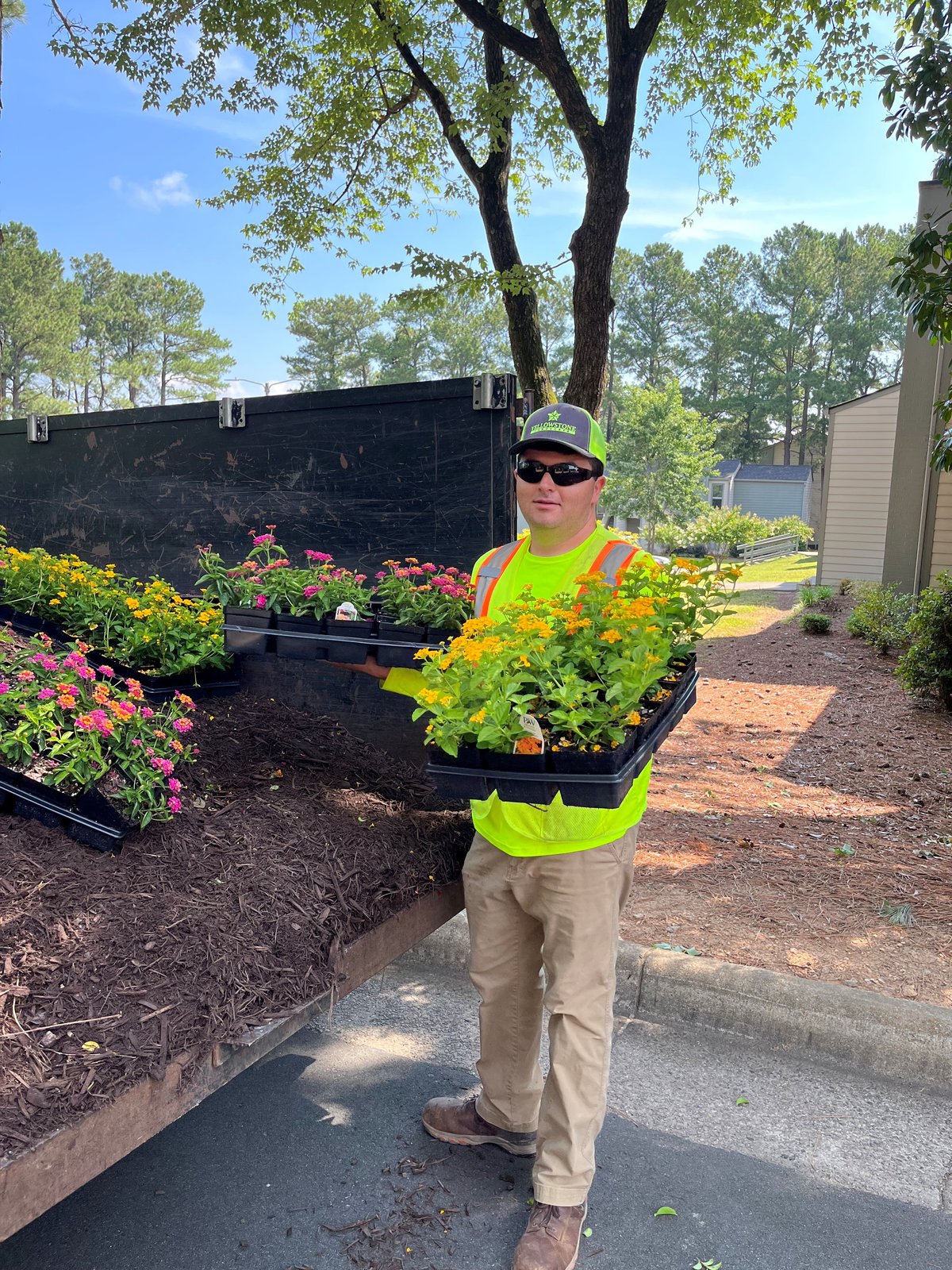 Commercial Flower installation at Sports Field