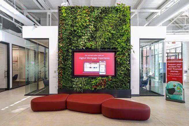 Green Wall in Financial Institution
