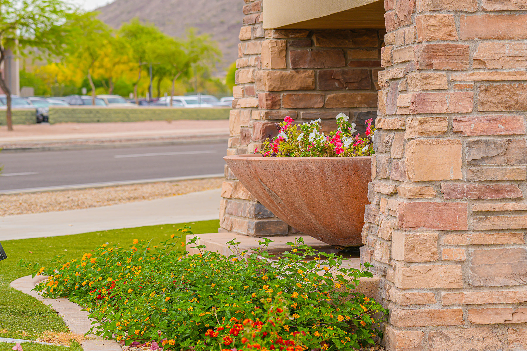 Extra Large Round Planter To Deter Cars 