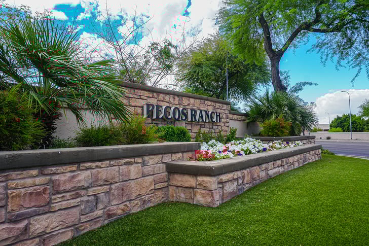 Multi Tier Retaining Wall With Planters and Colorful Flowers | HOA Landscpaing Ideas