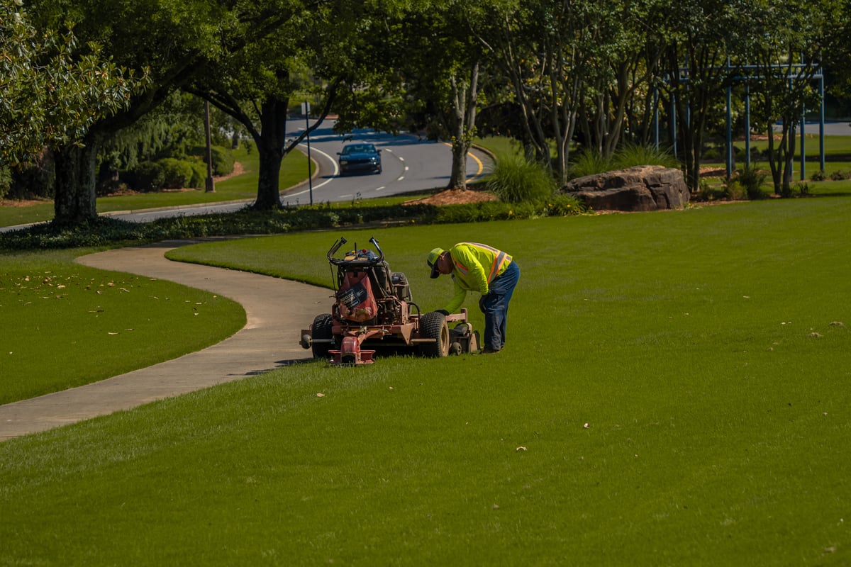 commercial landscaping maintenance mowing grass