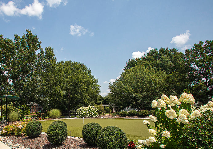 outdoor area at senior living community