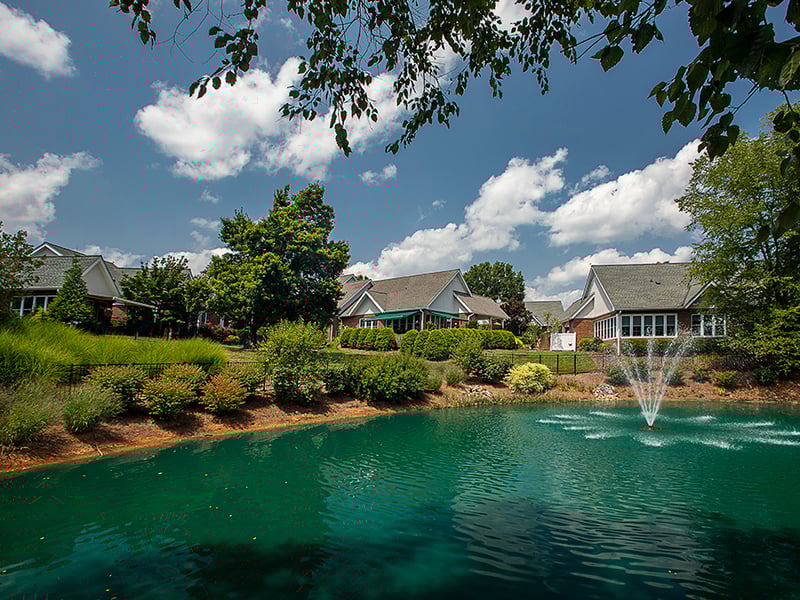 Well Spring retirement community pond and landscape