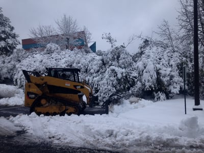 Commercial property snow removal