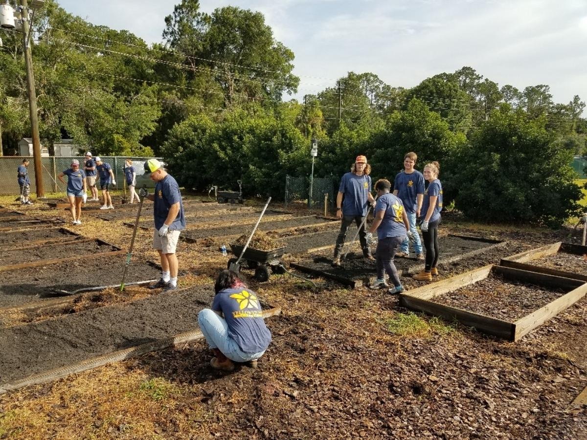 yellowstone team doing community service