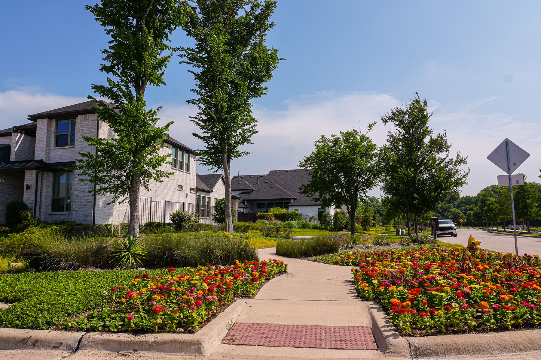 Bright Flowers in HOA Community | Professional Landscaping Services Yellowstone Landscape