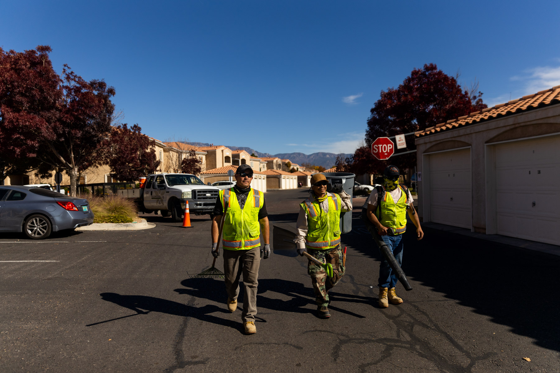 Landscaping employees